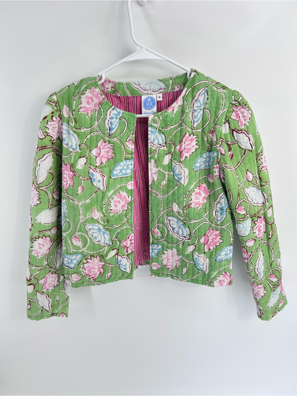 Handmade Floral Quilted Jacket - Size small